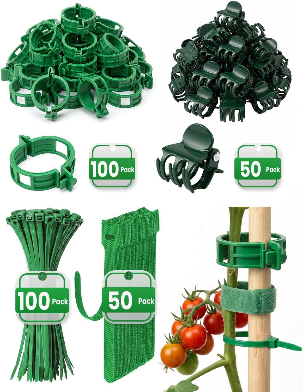 Reusable Plant Support & Trellis Clips – 300 Pack