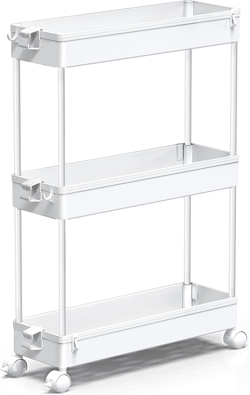 Slim Rolling Storage Cart – 3-Tier Bathroom Cart Organizer - Field & Nook