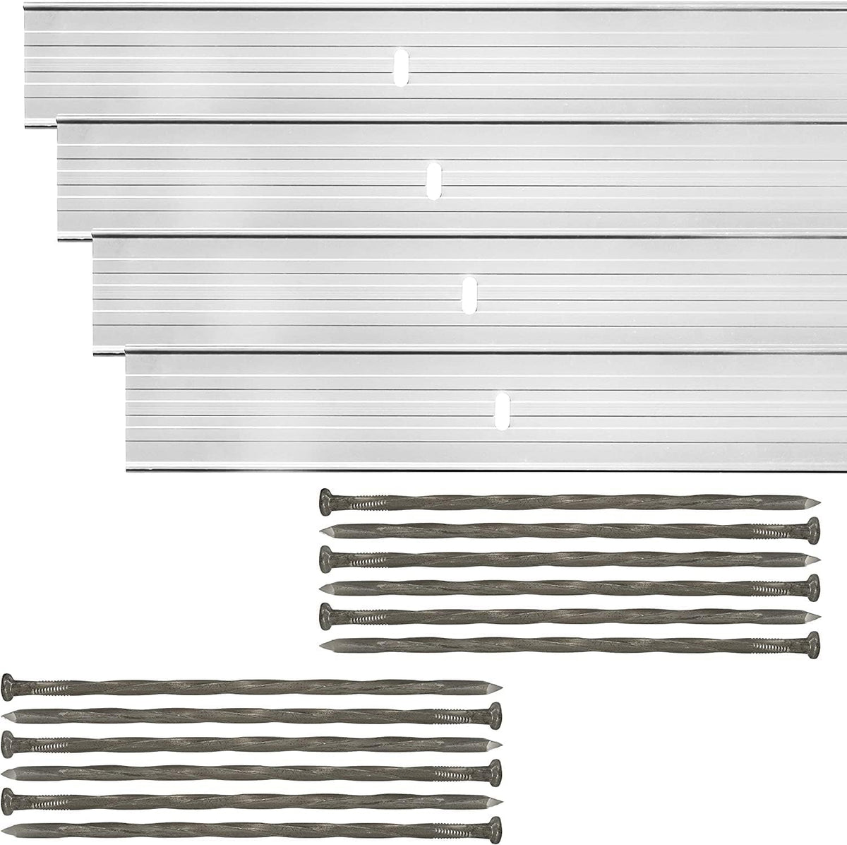 Dreamscape E-Z Edge Aluminum Landscape Edging - 8 Strips, 6ft Each (48ft Total), Mill Finish (Natural Aluminum) - Professional Quality Landscaping Border, Metal Divider for Lawn, Garden, Flowerbed…