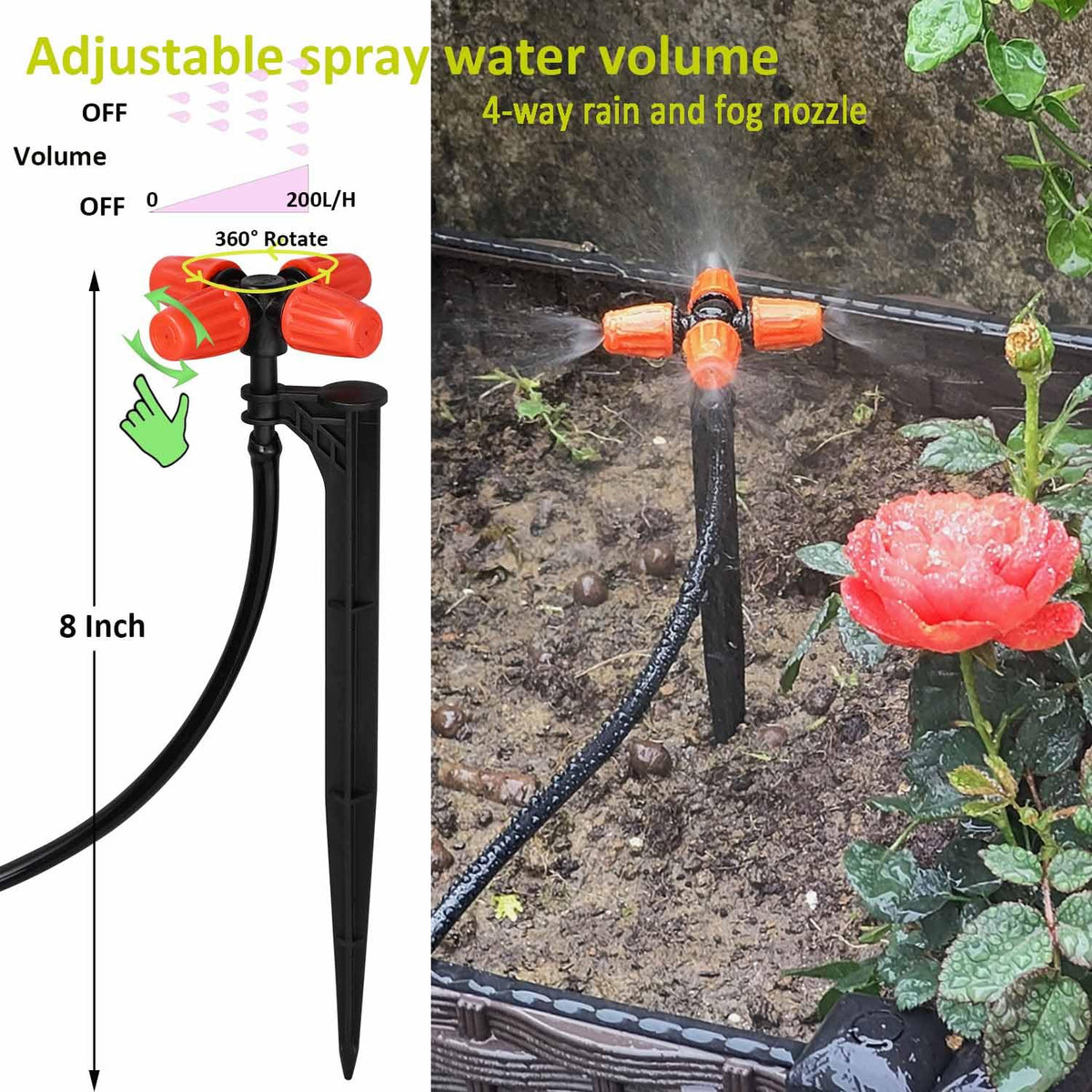 Automatic Drip Irrigation System with Timer – 160 ft