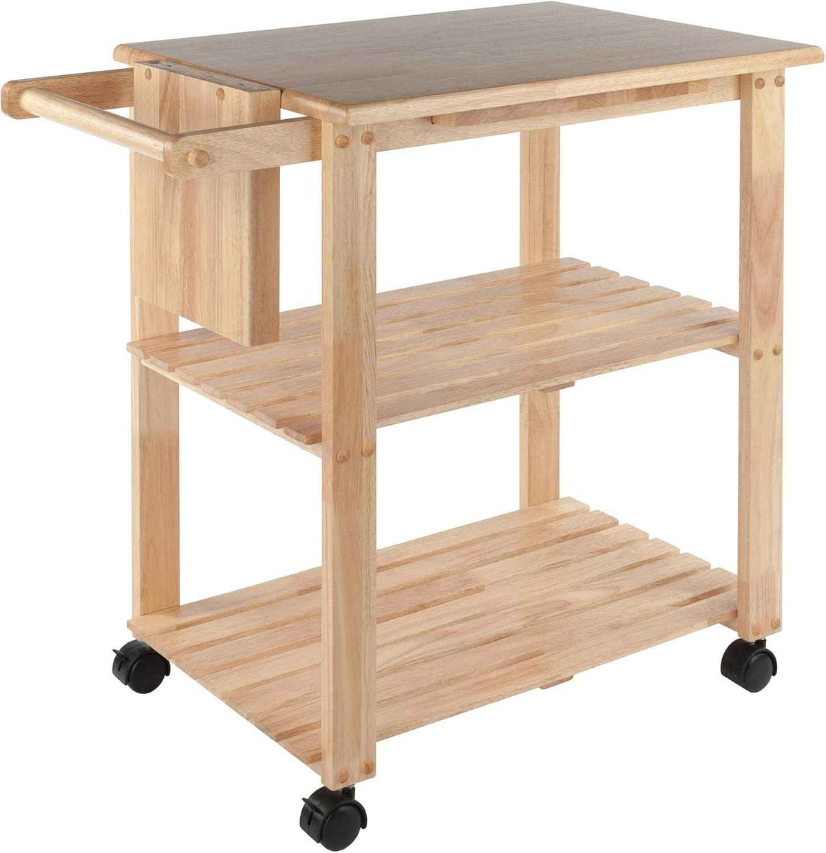 Winsome Mario Kitchen Cart | Rolling Utility & Serving Cart with Wheels for Snacks, Drinks, Kitchen Essentials, Storage & Organization for Home, Apartment