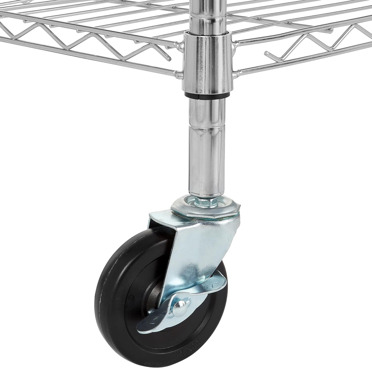 Portable Three-Tier Kitchen Rack – Adjustable Shelves and Casters