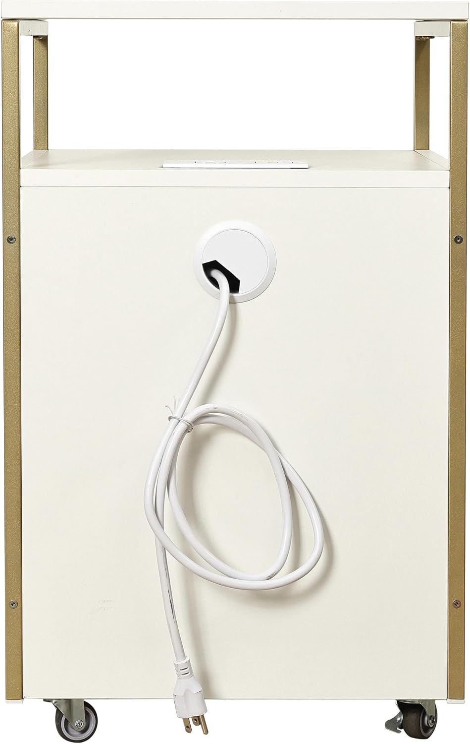 Techni Mobili 2‑Drawer Rolling File Cabinet with Lock, USB & Power Outlet | Modern 2‑drawer rolling file cabinet with lock, USB ports, power outlet, wheels, storage for files, or printer in home office - Field & Nook