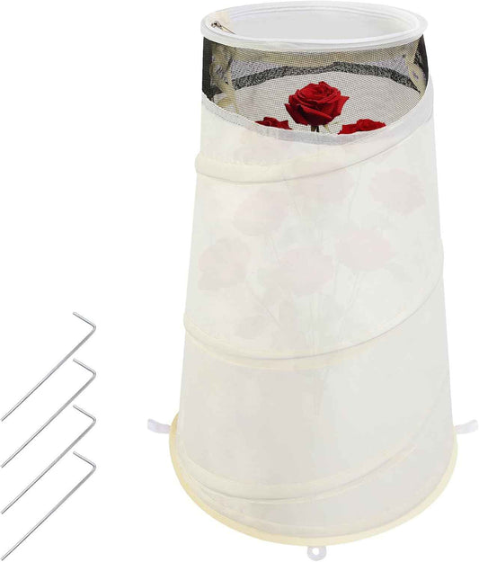 20" x 13" x 9" Pop Up Rose Cones for Winter Protection, Winter Rose Collars Protective Cover, Freeze Protection Roses Bush Cover for Protecting Against Frost Wind and Animals Eating