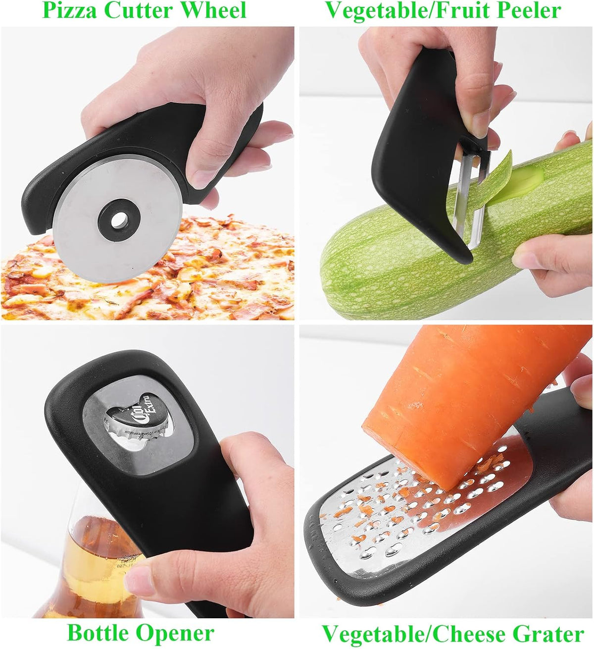 6-Piece Kitchen Gadget Set, Black