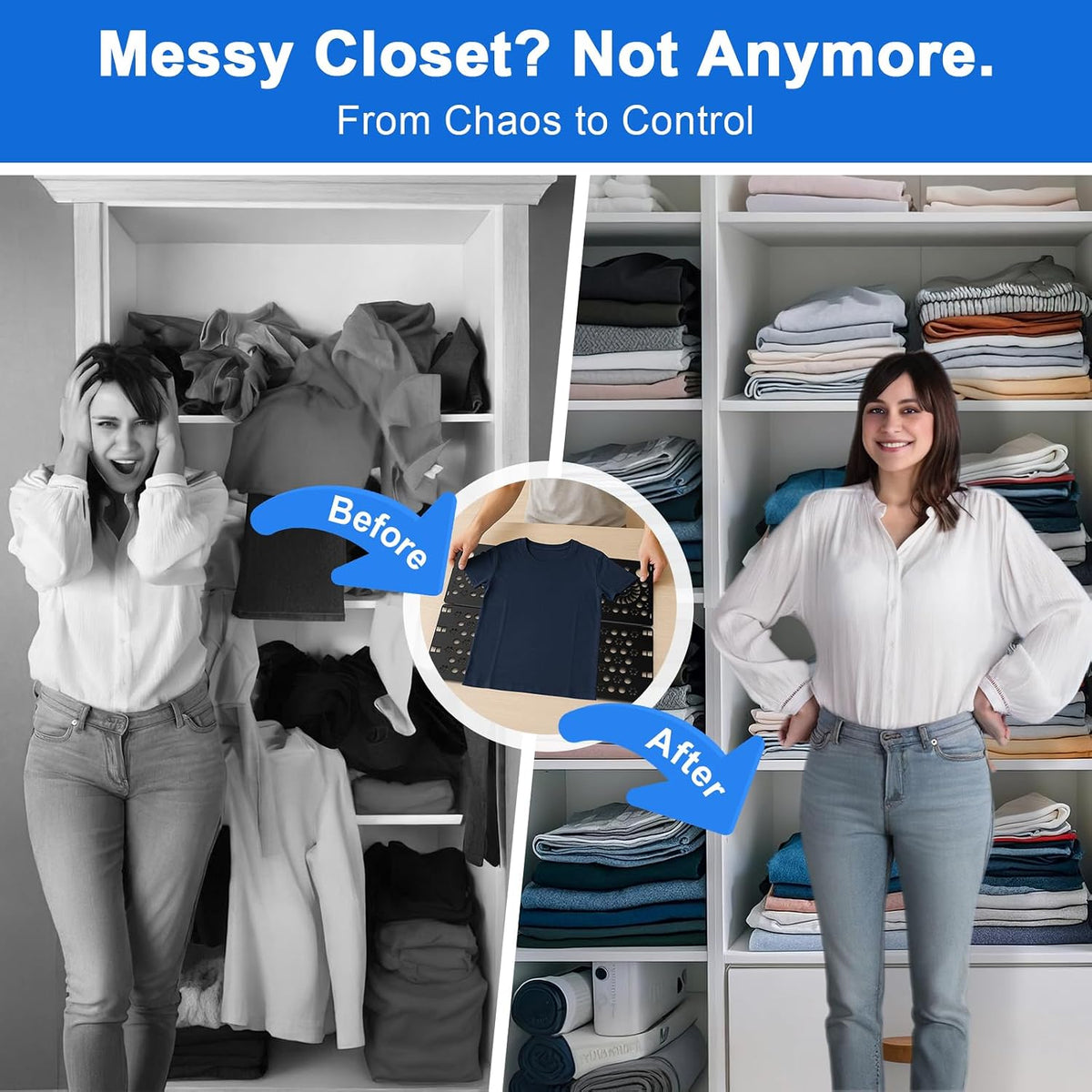 Shirt Folding Board – Adjustable Laundry Organizer