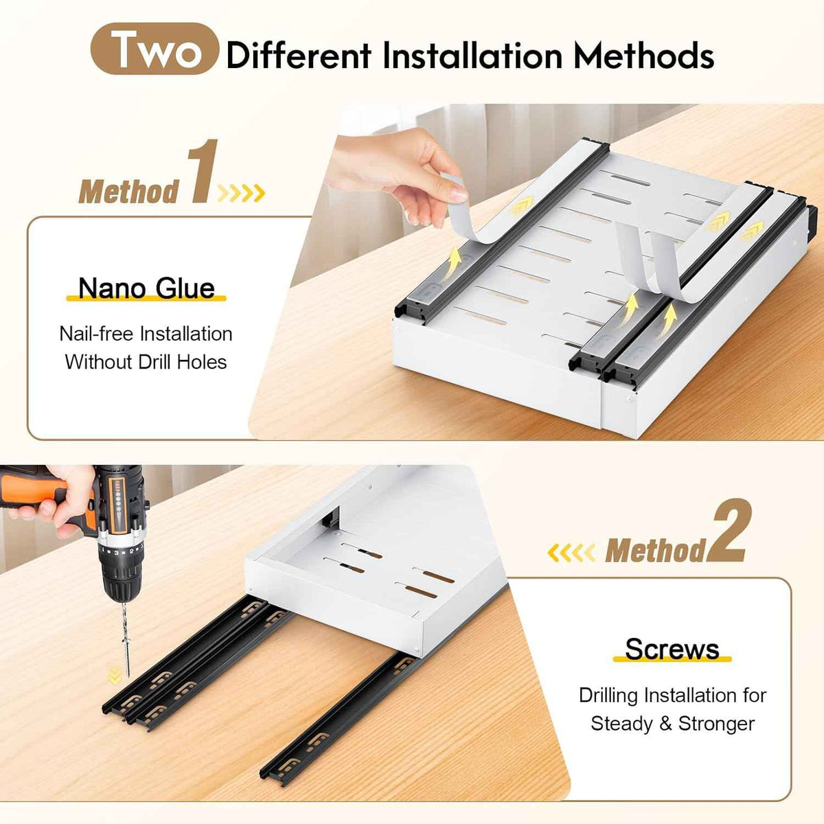 2 Pack Expandable Pull-Out Cabinet Organizer, 11.4"-18.9" W