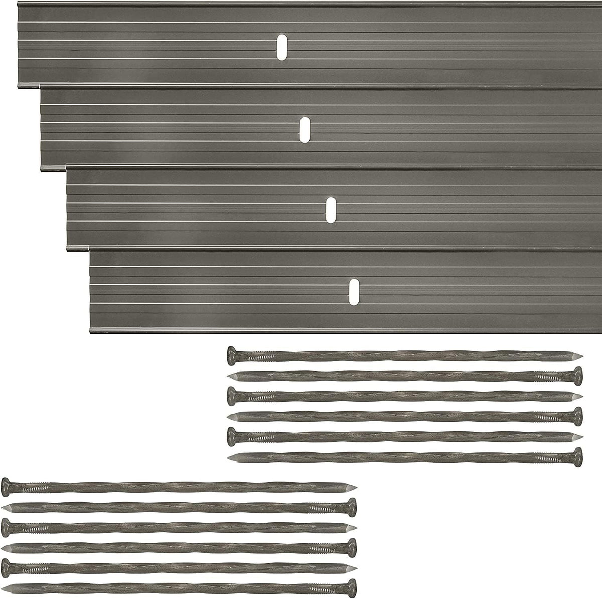 Dreamscape E-Z Edge Aluminum Landscape Edging - 8 Strips, 6ft Each (48ft Total), Bronze - Professional Quality Landscaping Border, Metal Divider for Lawn, Garden, Flowerbed…