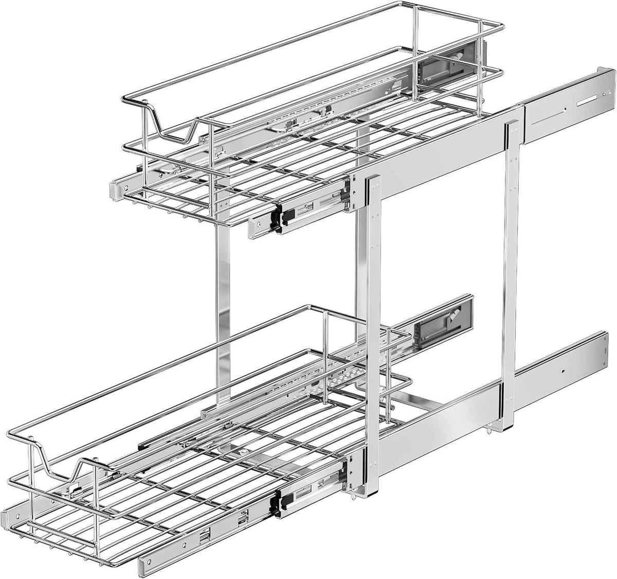 EZKAZA 2-Tier Pull-Out Cabinet Organizer, 11.5" W x 21" D