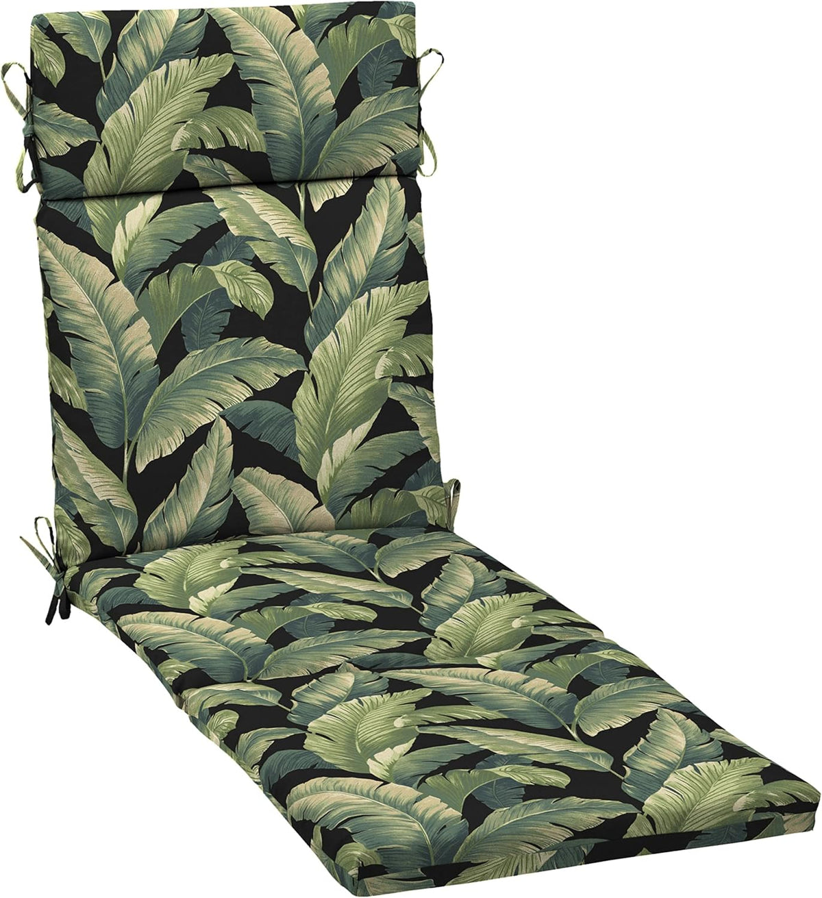 Outdoor Chaise Cushion, 21 in x 72 in, Weather-Proof, Rain-Proof, Fade Resistant Patio Cushion for Chaise Lounger Onyx Cebu