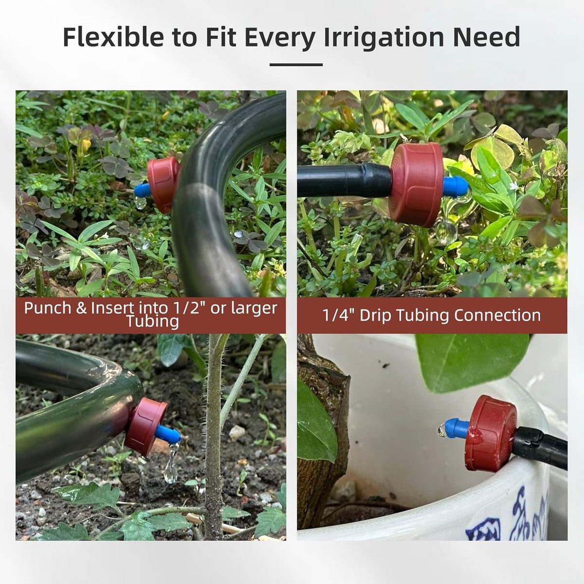 Pressure-Compensating Irrigation Drippers – 0.5 GPH, 60 Pack