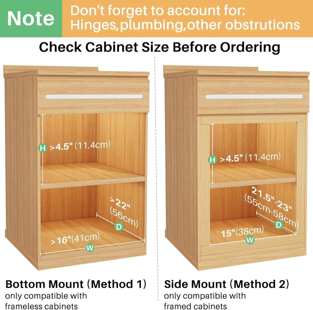 15"W x 21"D Wooden Pull Out Cabinet Organizer
