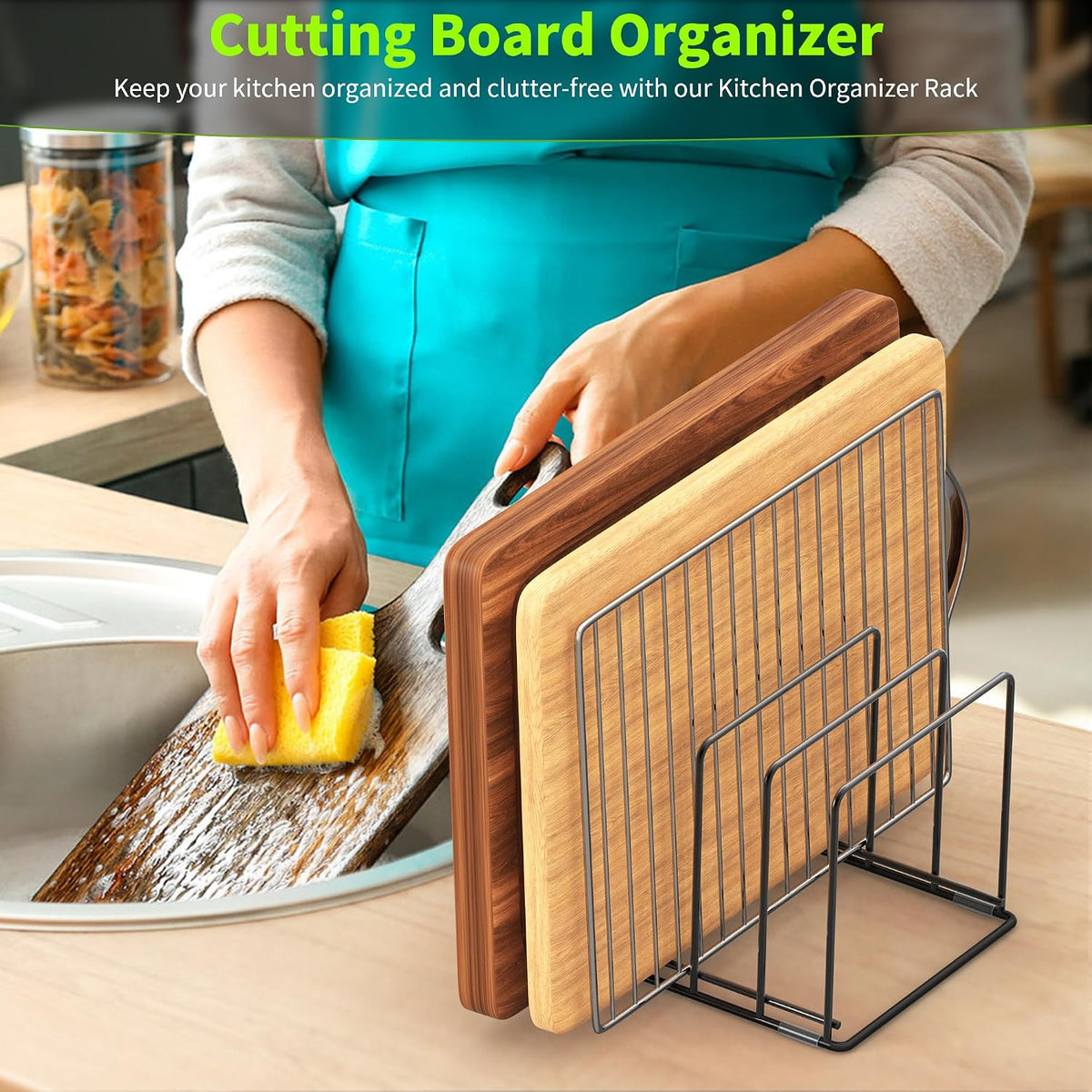 Kitchen Organizer Rack, 4-Slot, 2 Pack