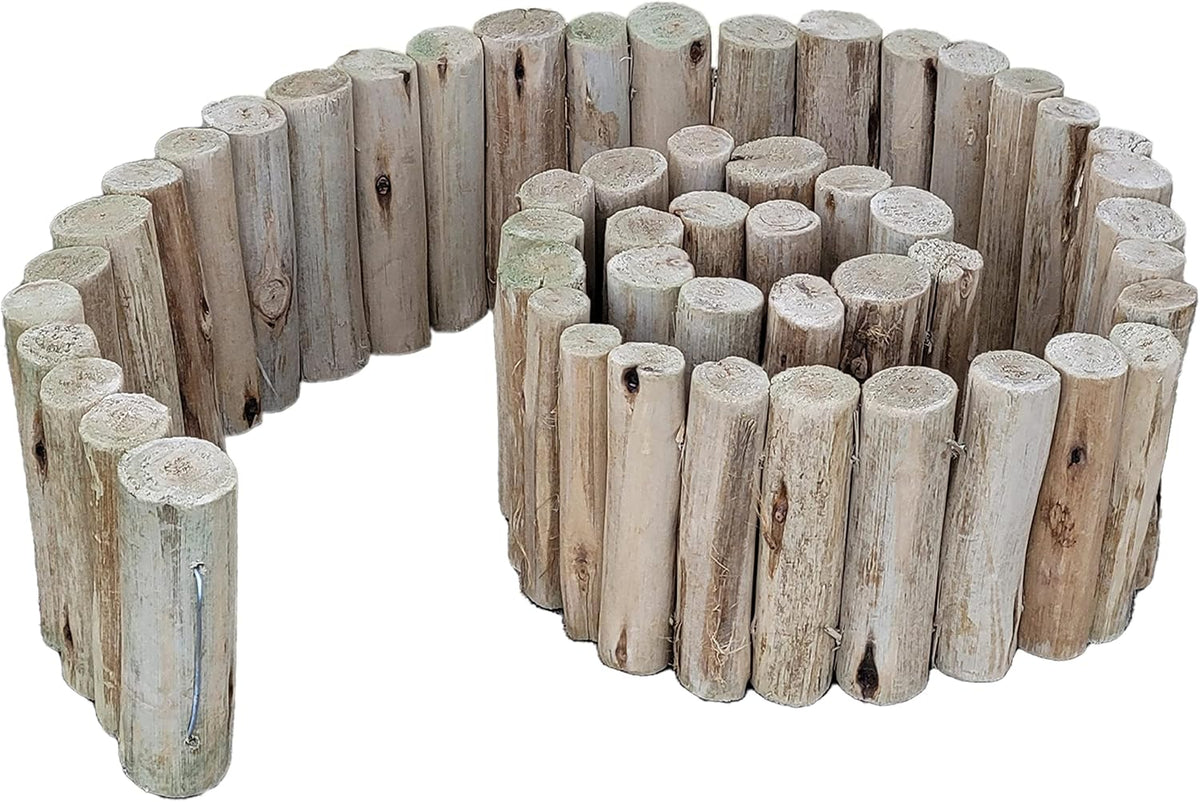 Natural Eucalyptus Wood Garden Edging – 72 in × 6 in