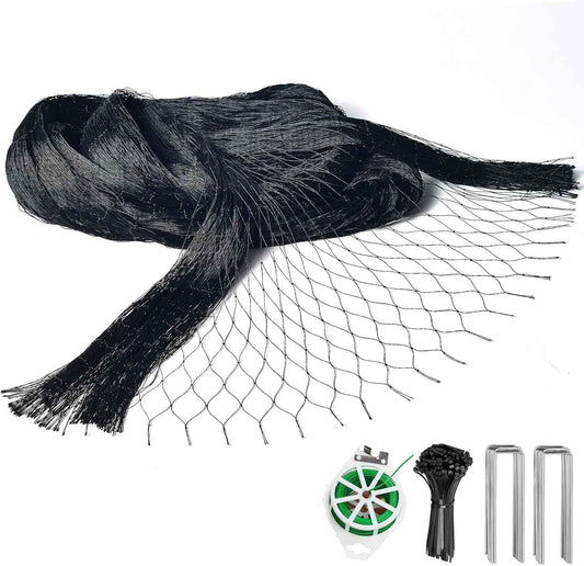 50 x 50 FT Bird Netting for Garden, 1" Square Mesh Size Heavy Duty Nylon Chicken Coop Netting for Blueberry Bushes, Fruit Trees and Vegetable Against Birds, Deer, Squirrels (50X50FT)