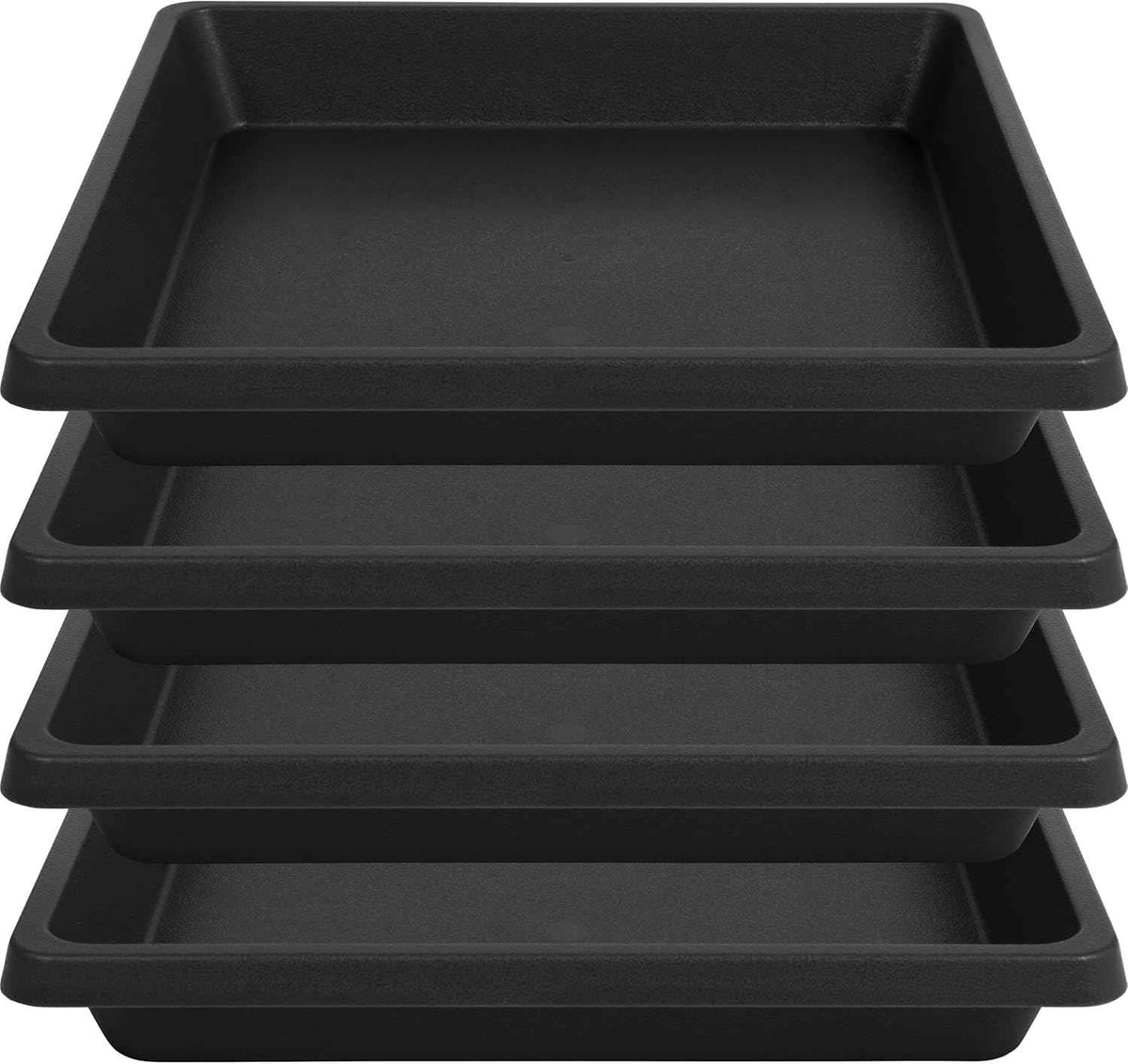 Square Plant Saucer 8 Inch 4 Pack 6 10 12 14 16 18 20 inch, Saucers for Potted Plants and Water Catcher Tray, Plant Drip Trays and Flower Pot Saucers, Plant Saucers for Indoors and Outdoors