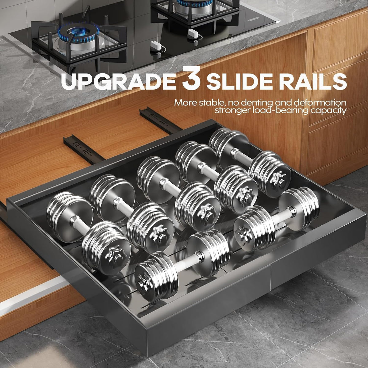 Seinloes 4 Pack Expandable Cabinet Organizer, 15.1"-26.3"