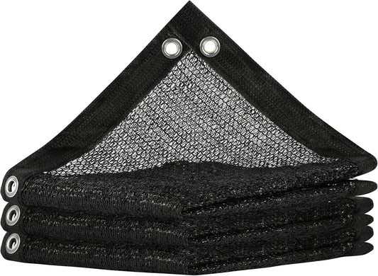 ShadeMart 50% Shade Cloth for Plant, Black 8FT x 33FT Custom Size Outdoor Shade Tarp, Shade Cover with Upgrade Grommets and Zip Ties, Netting Sunblock Net for Vegetables Flower Garden Greenhouse