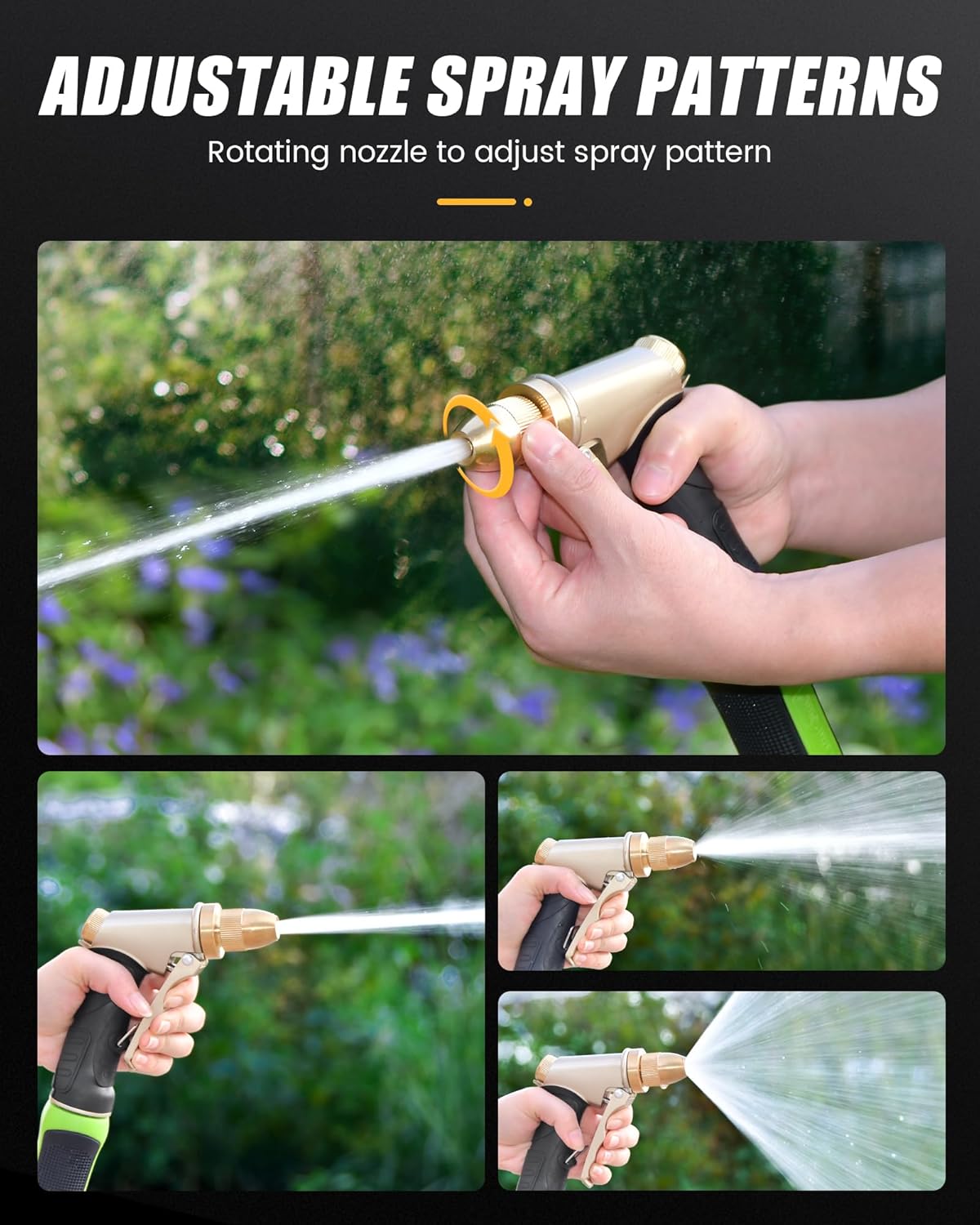 Upgraded Heavy-Duty Metal Adjustable Hose Nozzle - Field & Nook