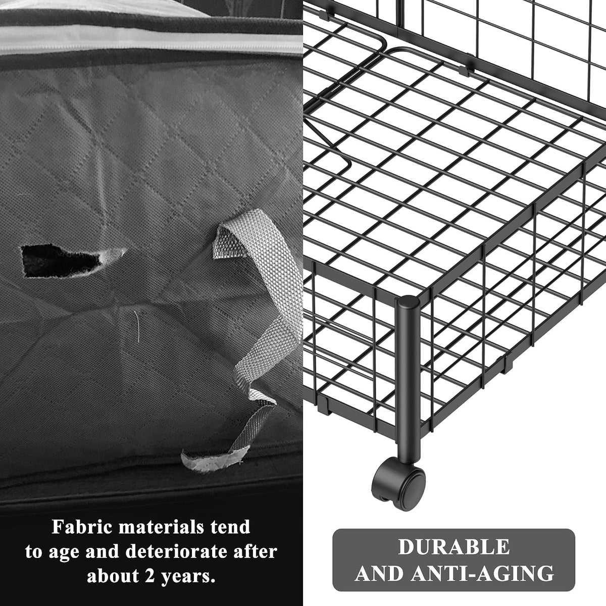 Hleelomi Under Bed Storage with Wheels, 360° Rotating, No-Assembly Underbed Storage Containers, 2PACK - Field & Nook