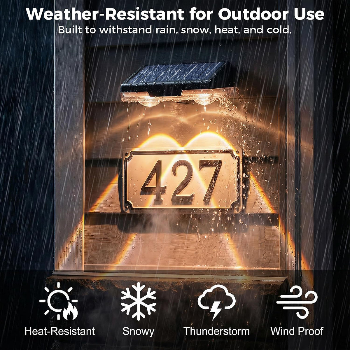 Solar Address and Sign Downlights – Warm White, 2 Pack