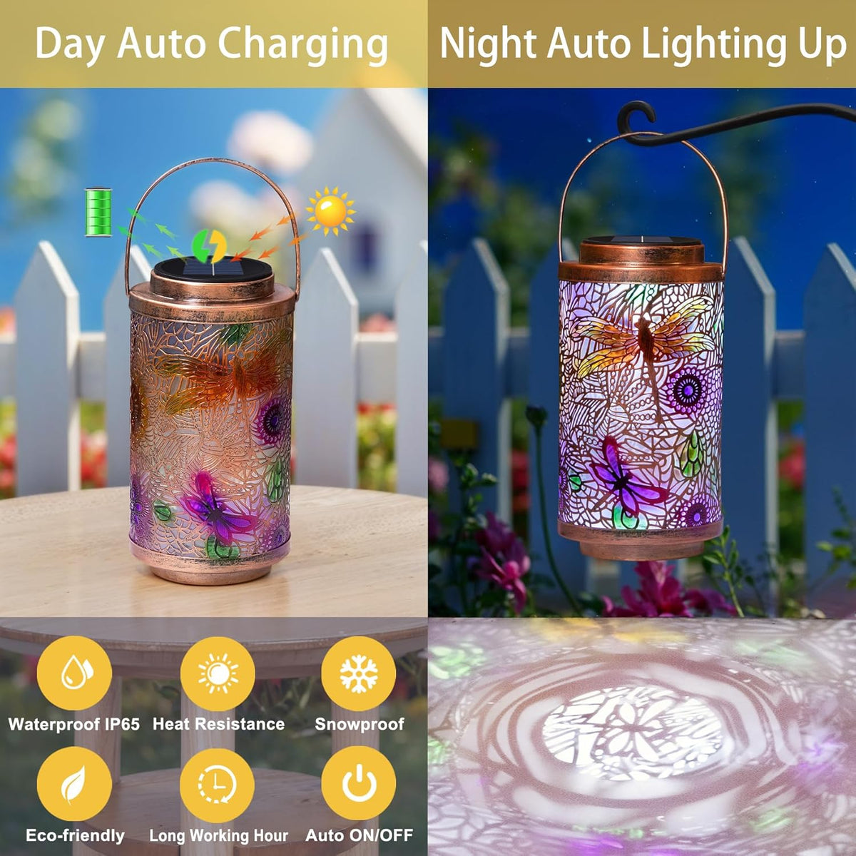 Waterproof Solar Dragonfly Lanterns – Multicolor, 2 Pack