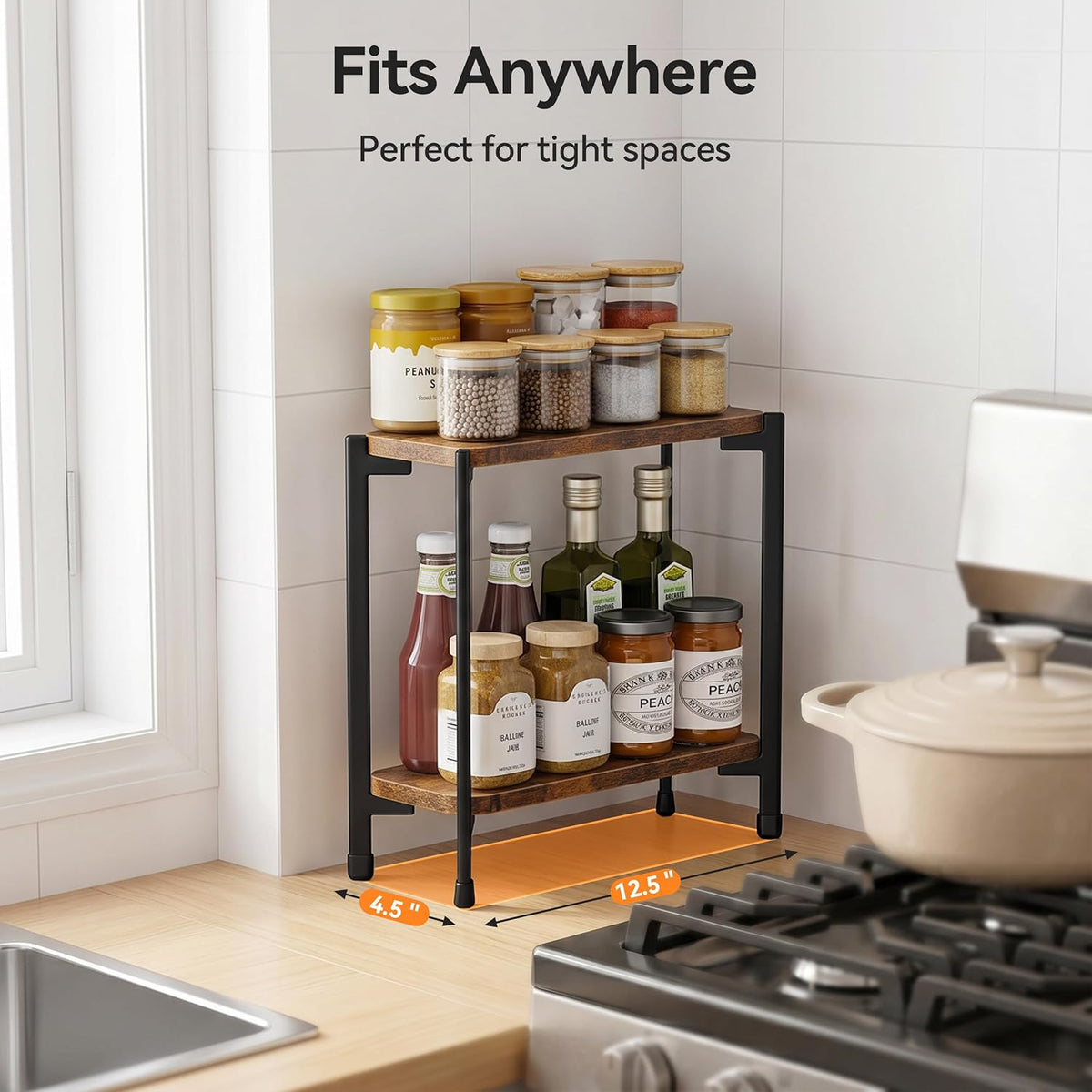 2-Tier Spice Rack Organizer - Field & Nook