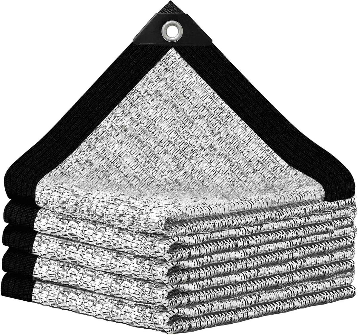 Shade Cloth-80% Aluminum Sunblock Neting,Durable Mesh Tarp with Grommets,Shade Cloth for Garden,Car, Outdoor Pergola,Greenhouse,Chicken Coop and Dog Kennel(Silver)