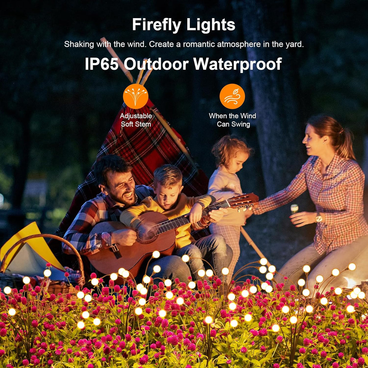 Solar Garden Firefly Lights – 4 Pack, 32 LEDs, IP65 Waterproof
