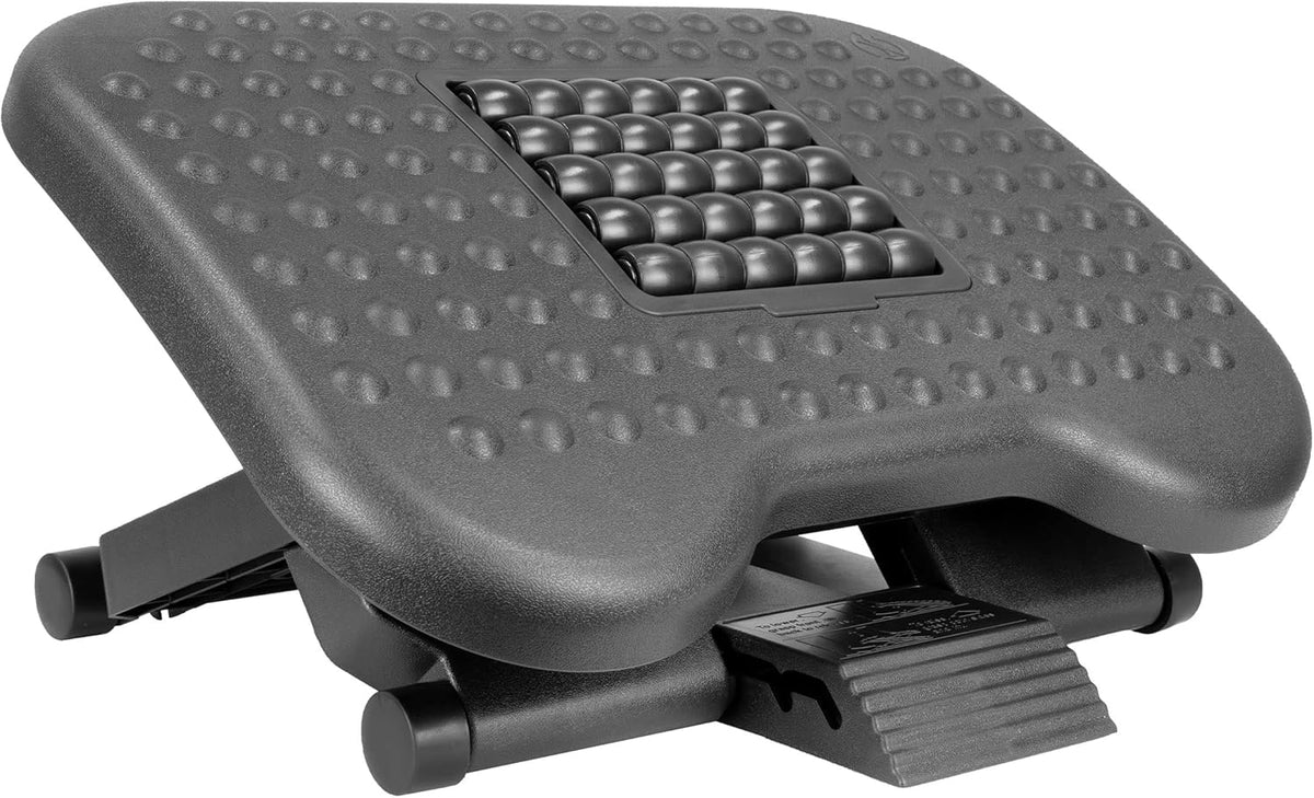 Height-Adjustable Footrest with Massage Rollers and 30° Tilt - Field & Nook