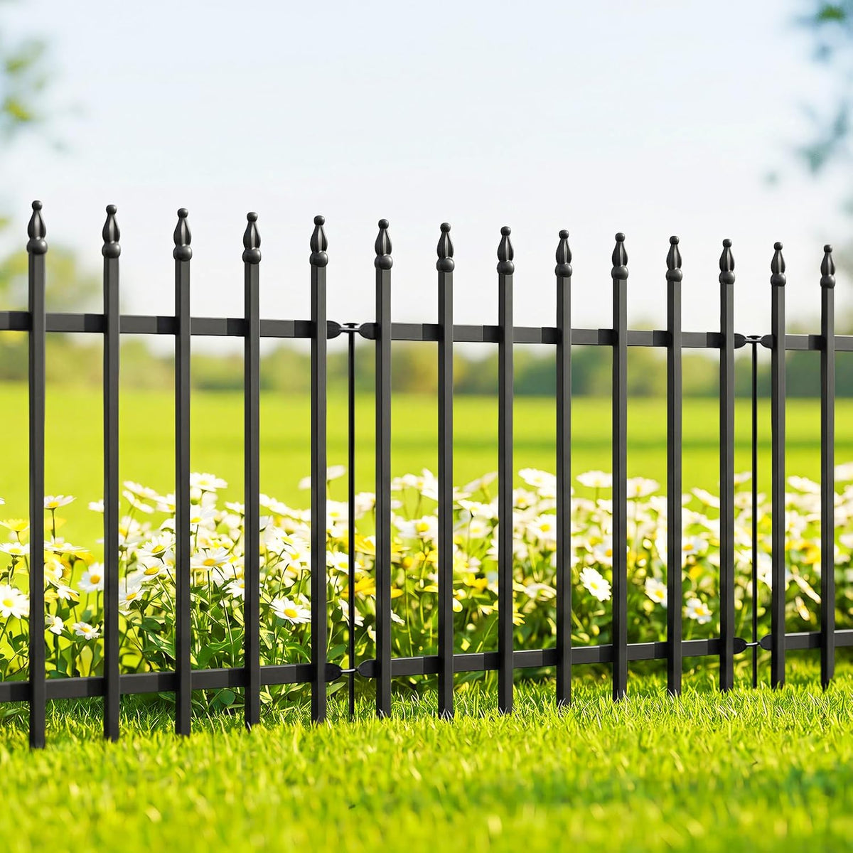 Decorative Metal Garden Border Fence – 20 ft, 10 Panels