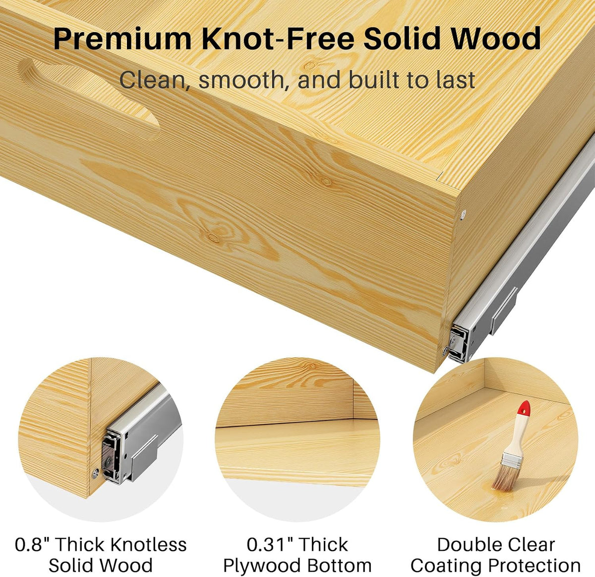 Pull-Out Cabinet Organizer, 15" W x 21" D