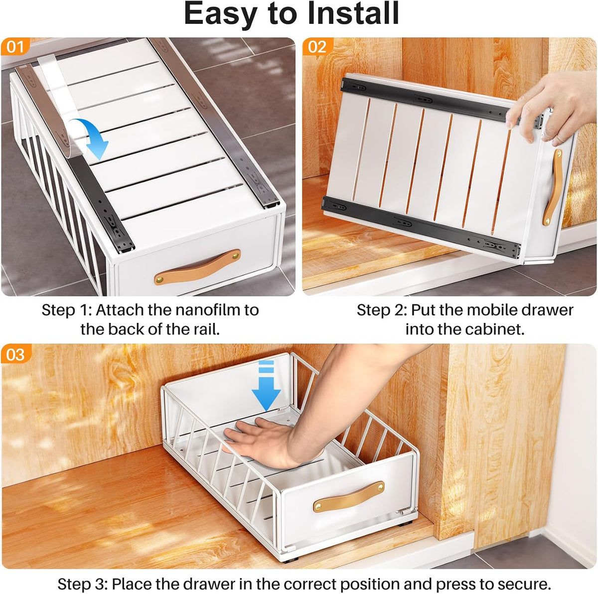 Pull out Cabinet Organizer,Heavy Duty Slide out Pantry Shelves Drawer