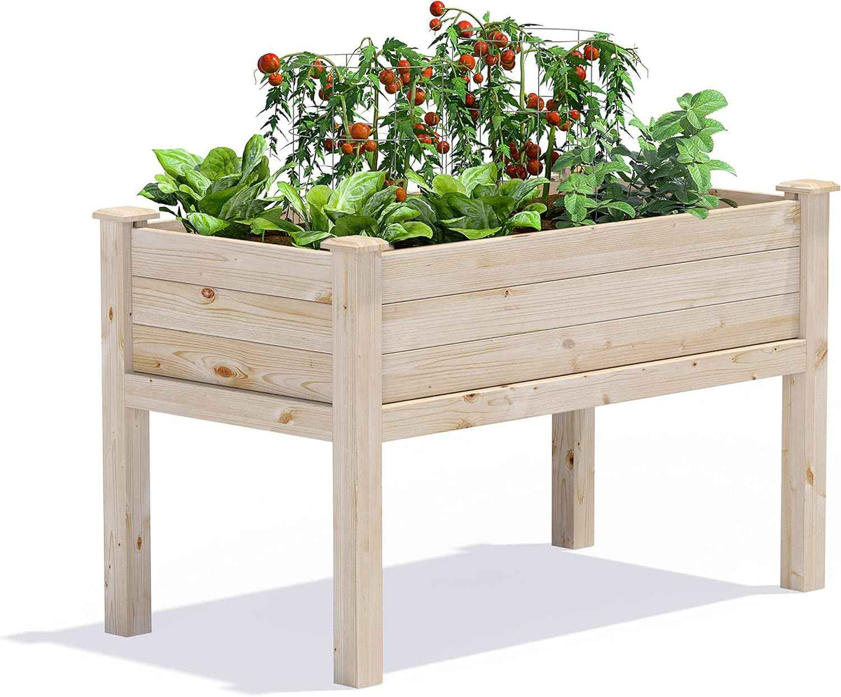 Greenes Fence Original Pine Elevated Garden Bed, 24" x 48" x 31" - Made in USA with American Pine
