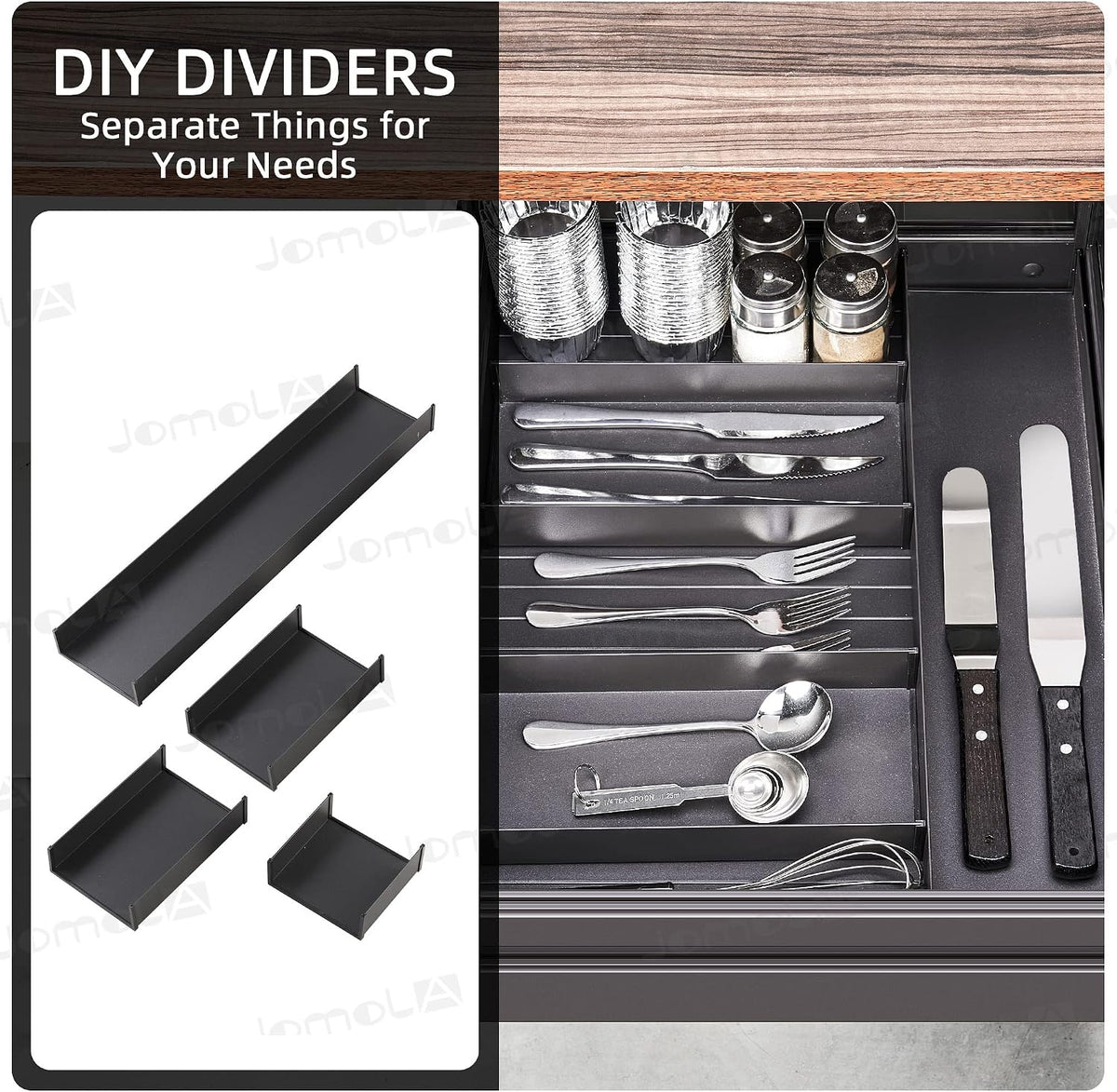 JOMOLA Pull Out Cabinet Drawer, 17 Inch Wide × 21 Inch Deep