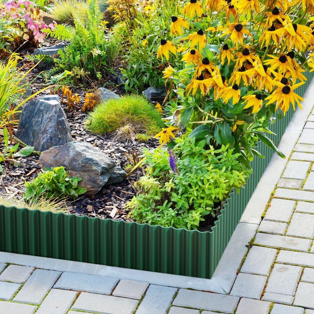 Corrugated Metal Garden Edging – 4 in × 10 ft
