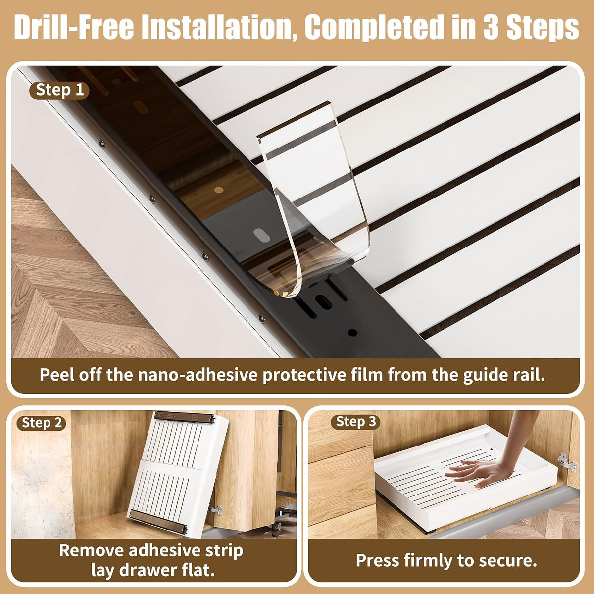Pull Out Cabinet Organizer, 11.7"-19.7" Expandable Width