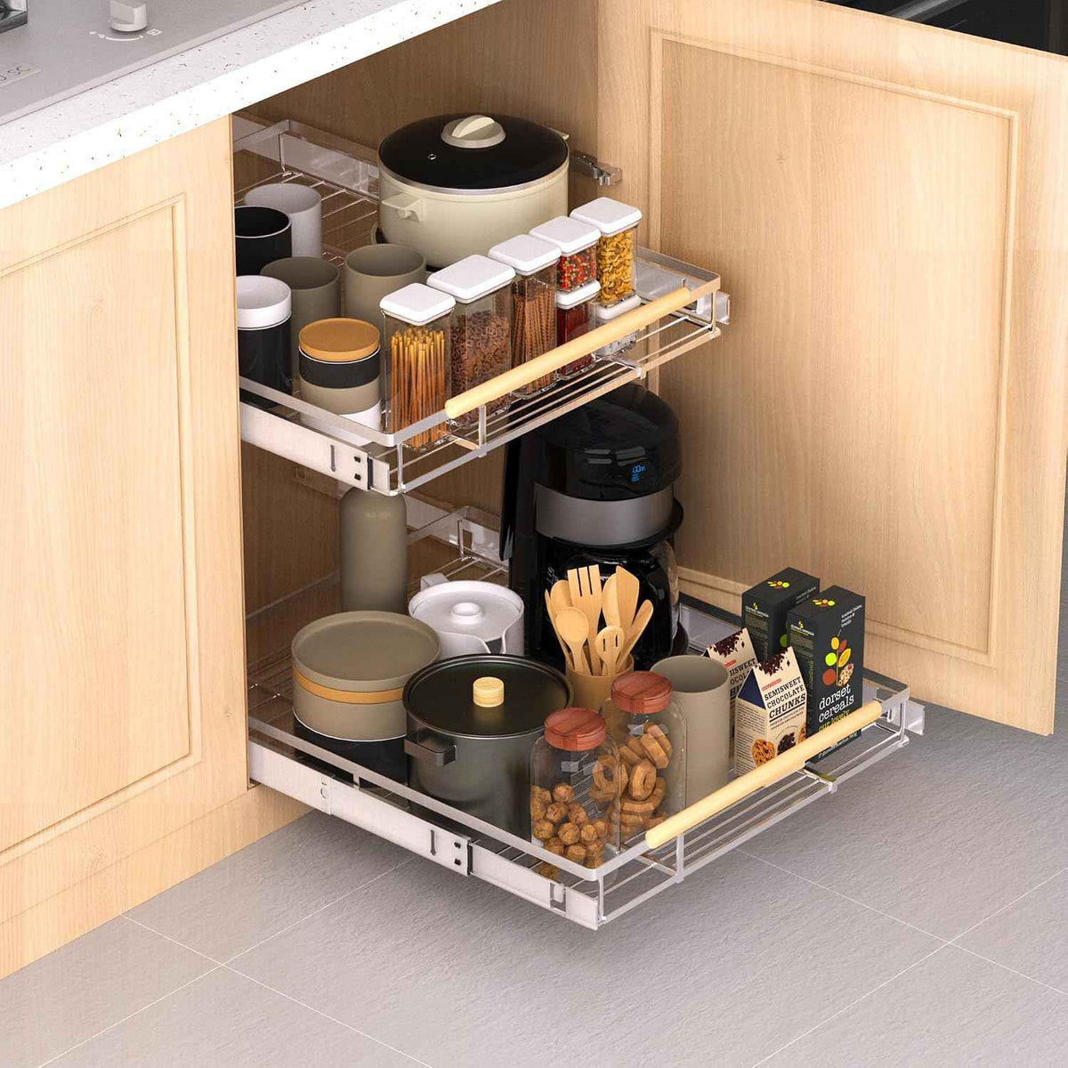 Expandable Pull-Out Cabinet Organizer, 1 Pack