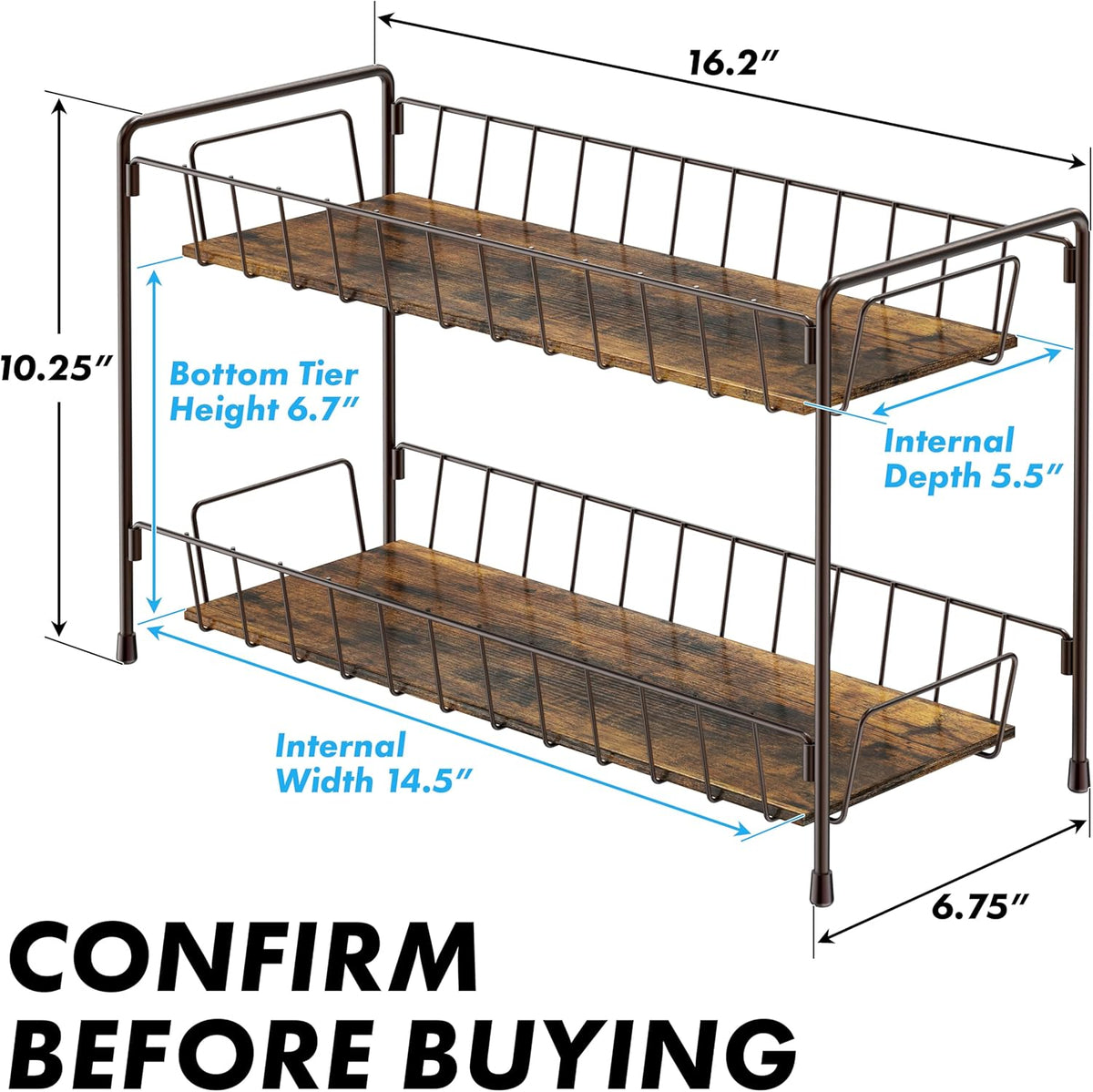 2-Tier Countertop Spice Rack Organizer - Field & Nook
