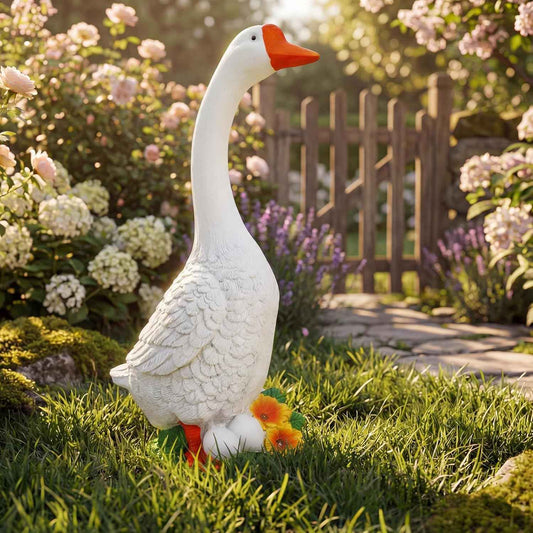 23-Inch Porch Goose Garden Statue