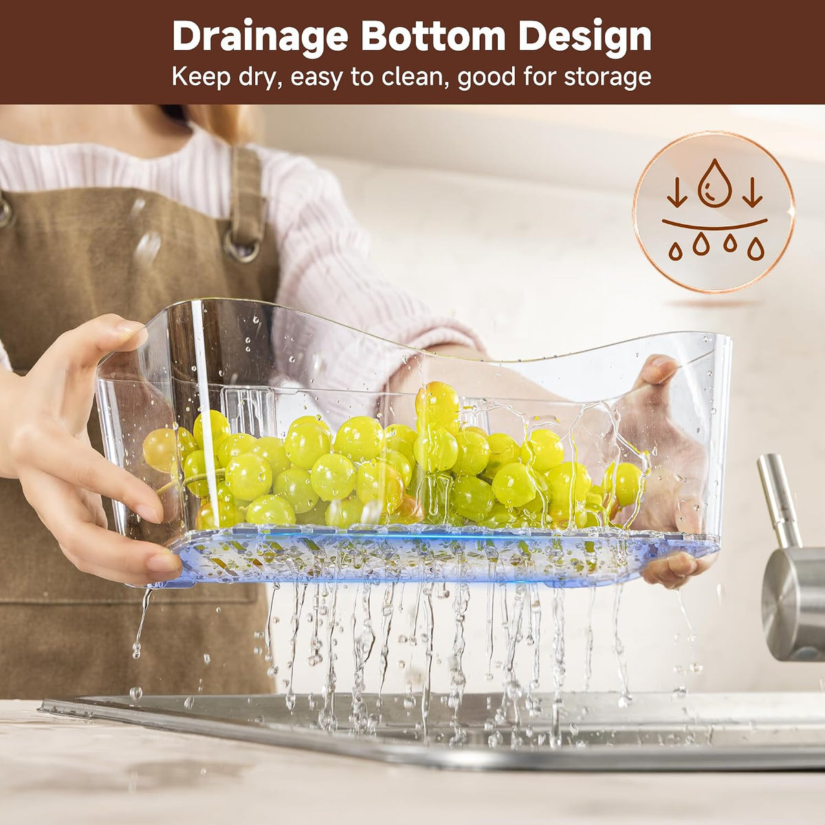 4-Pack Large Cabinet Door Organizer, 11.4" Adhesive Wall Mounted Pantry Organizers and Storage, Space Saving, Drain Bottom, No drill, Clea Storage Caddy Baskets for Kitchen, Bathroom, Under Sink - Field & Nook