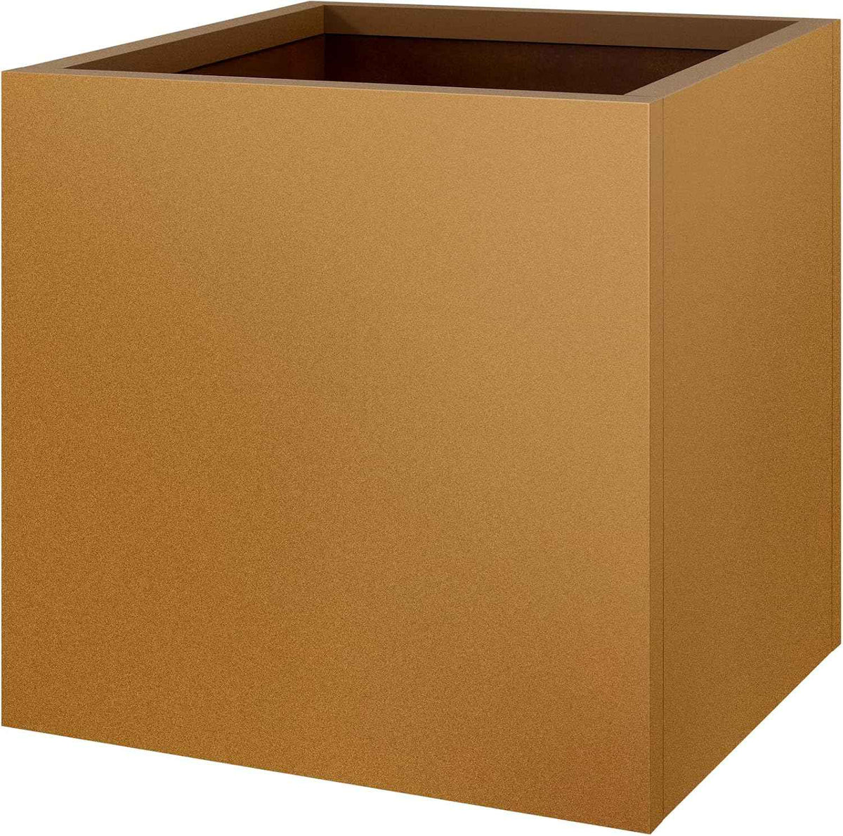 Corten Steel Planter Box 21"x20"x20", Metal Planter Spliced Flower Pot with Partitions, Outdoor & Indoor Large Rectangular Planter Box for Porch, Patio, Garden, Commercial Décor