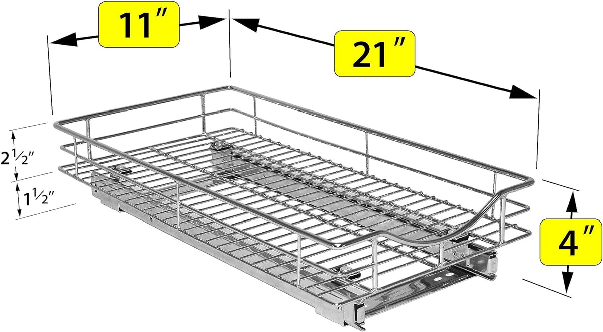 LYNK PROFESSIONAL® Pull Out Cabinet Organizer, Kitchen Slide Out