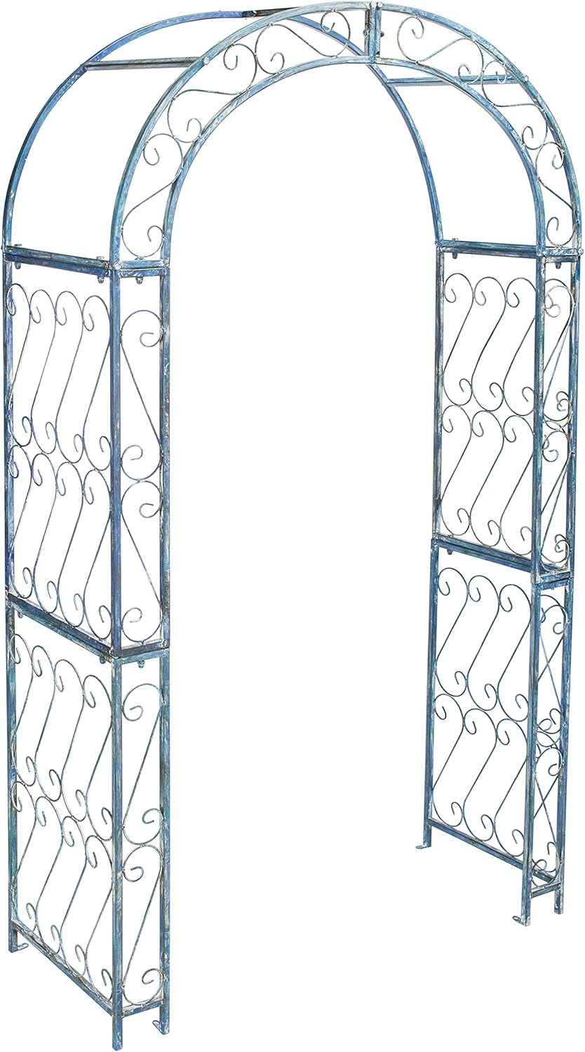 SAFAVIEH PAT5007C Outdoor Collection Pagan Victorian Antique Blue Arch