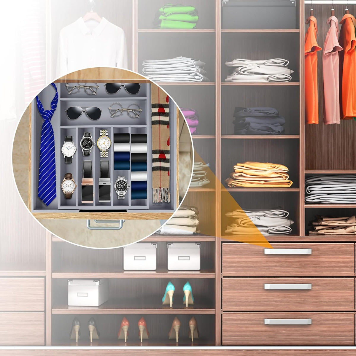 Extra Large Kitchen Silverware Drawer Organizer