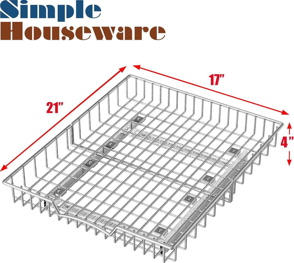 Simple Houseware Under Cabinet Pull Out Sliding Shelf Drawer, 21Dx17W