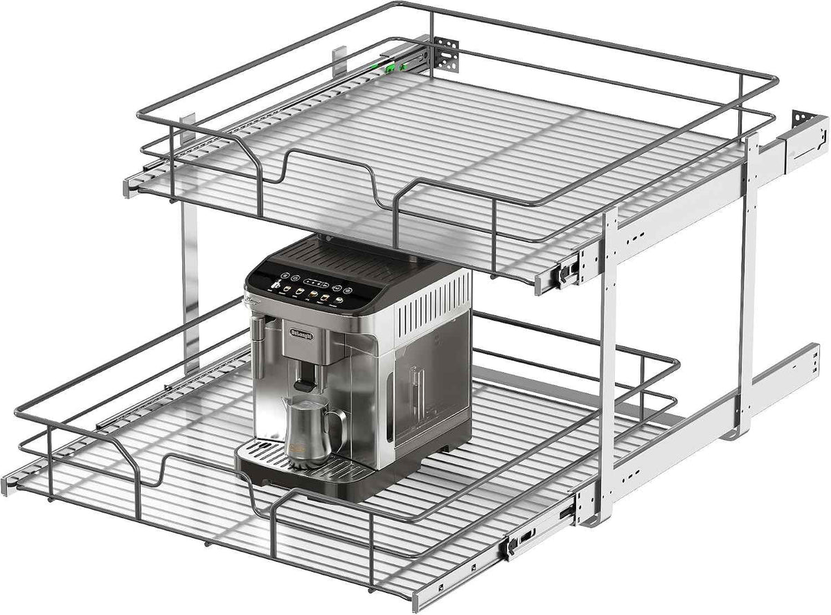 2-Tier Pull Out Cabinet Organizer, 23" W x 22" D