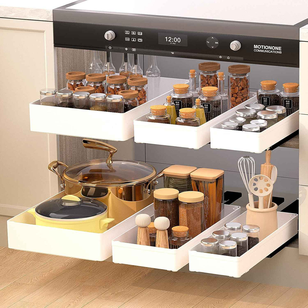 Heavy Duty ABS Pull Out Kitchen Cabinet Organizer
