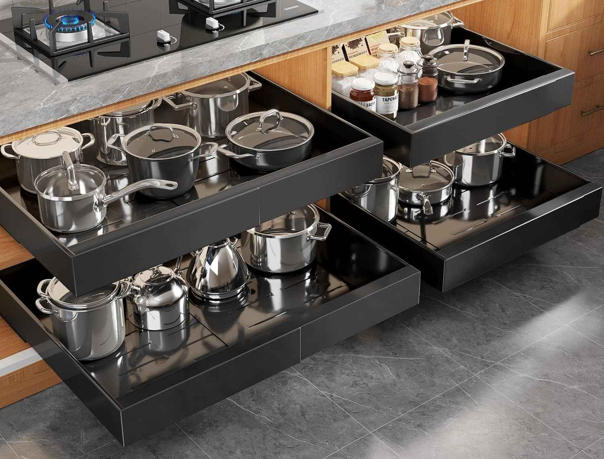 Seinloes 4 Pack Expandable Cabinet Organizer, 15.1"-26.3"