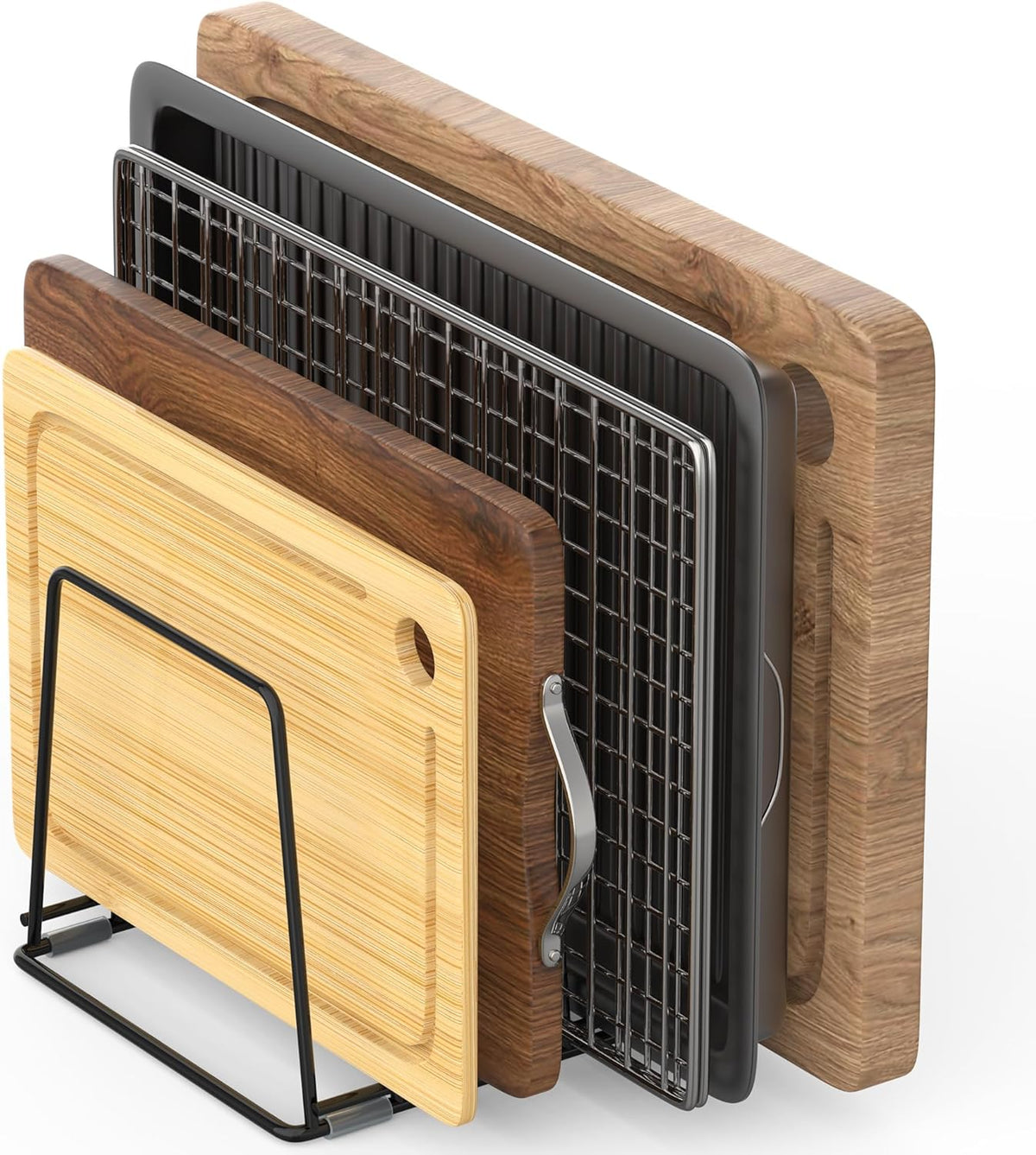 Cutting Board Organizer Rack, 5-Slot, Large